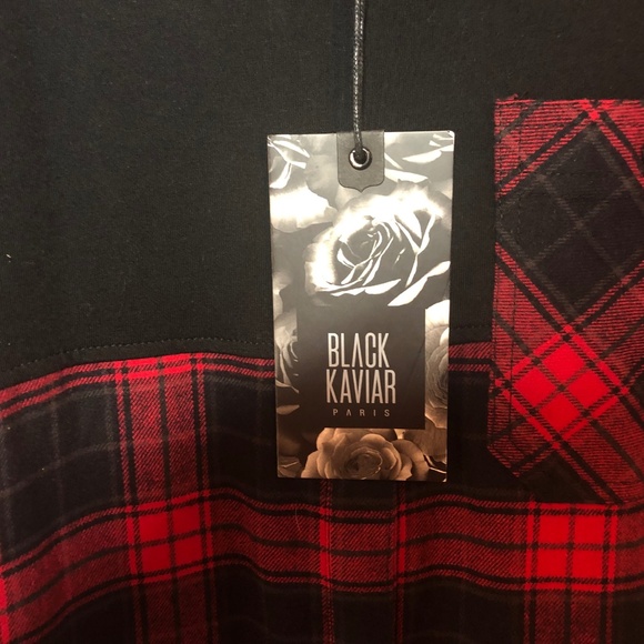 Black Kaviar Guapo Tee Size 2XL Red Flannel Pocket - Picture 4 of 8